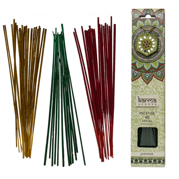 Räucherstäbchen mit Ständer, Jasmin (40 Stk.) Räucherstäbchen mit Ständer, Jasmin (40 Stk.)