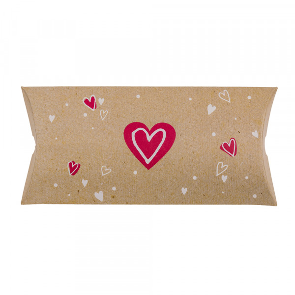 Kraftpapierschachteln - Kissen „Herz“, 4 Stk.