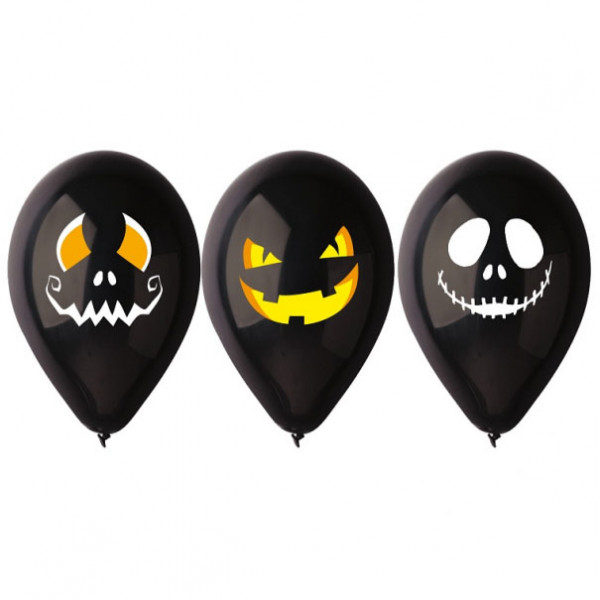Premium-Luftballons "Halloween Gesichter" (3 Stk.) Premium-Luftballons "Halloween Gesichter" (3 Stk.)