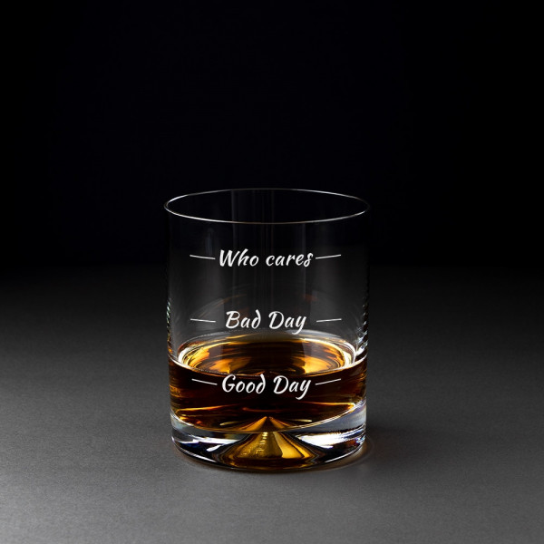 Wein- und Whiskeygläser-Set „Who Cares“
