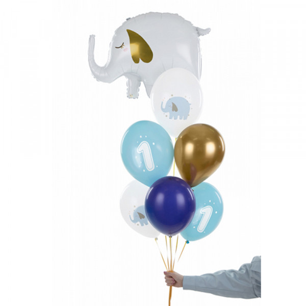 Luftballons „Ein Jahr“, Pastellblau (6 Stk.) Luftballons „Ein Jahr“, Pastellblau (6 Stk.)