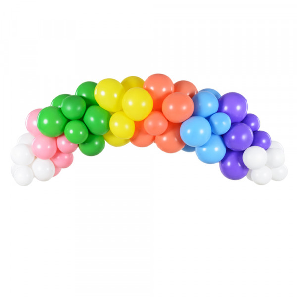 Luftballongirlande „Regenbogen“ (60 Stk., 200cm) Luftballongirlande „Regenbogen“ (60 Stk., 200cm)