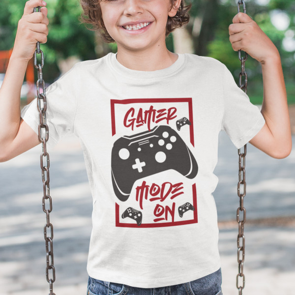 Kinder-T-Shirts "Gamer mode on" Kinder-T-Shirts "Gamer mode on"