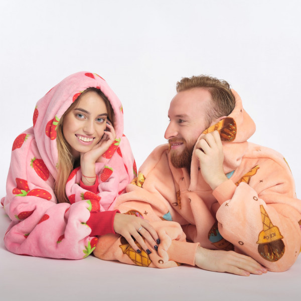 BARAMOOR Sweatshirt-Decken-Set „Sweet Couple“