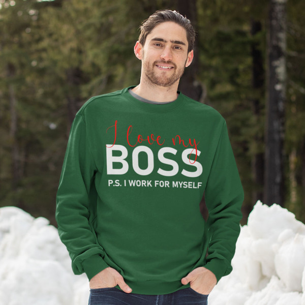 Sweatshirt "I love my Boss" (ohne Kapuze)