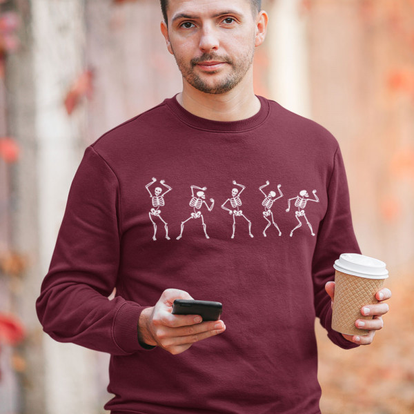 Sweatshirt "Tanzendes Skelett" (ohne Kapuze)