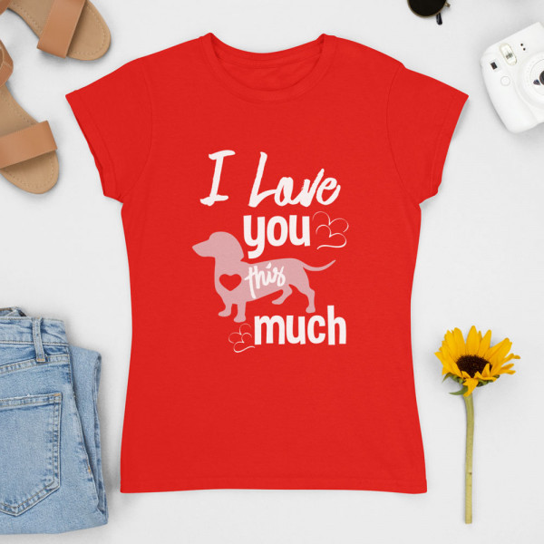 Damen-T-shirt "I love you"