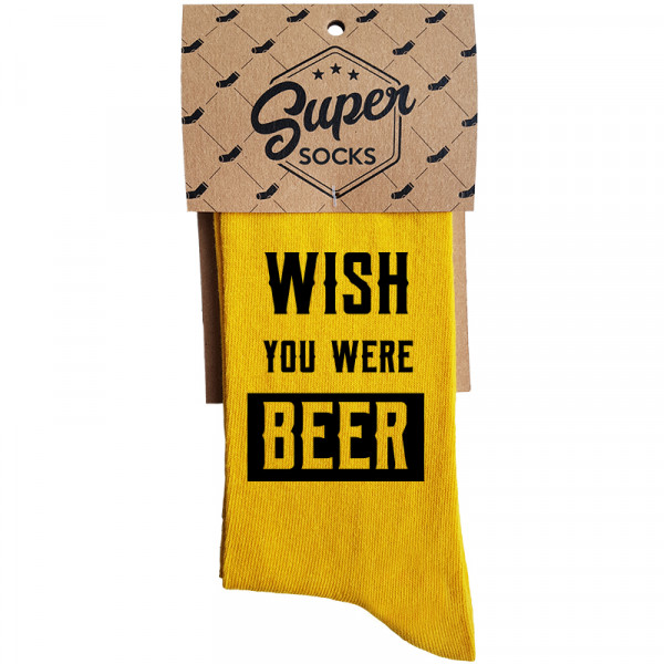 Socken "Wish you were beer"