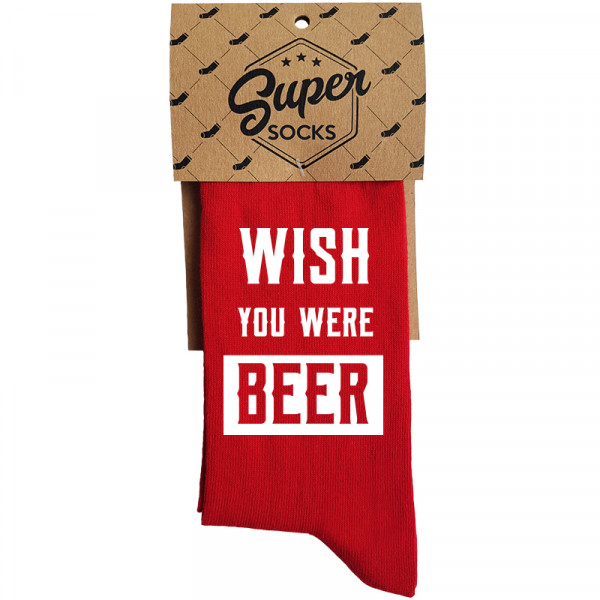 Socken "Wish you were beer"