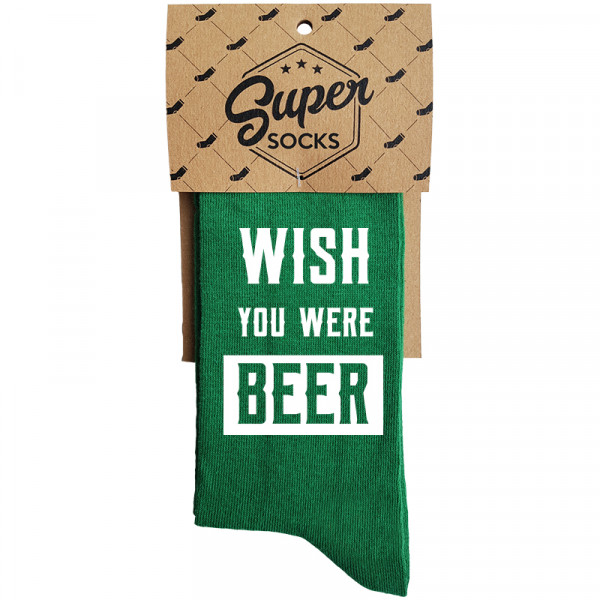 Socken "Wish you were beer"
