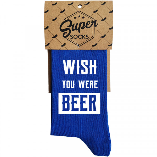 Socken "Wish you were beer"