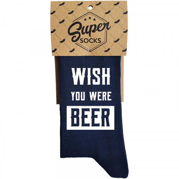Socken "Wish you were beer"
