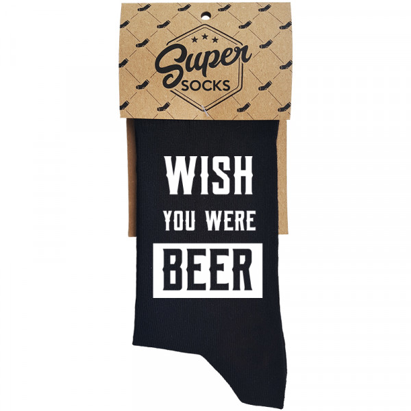 Socken "Wish you were beer"