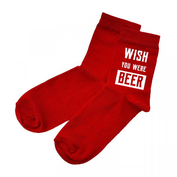 Socken "Wish you were beer"