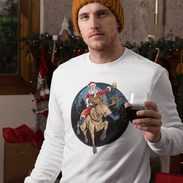 Sweatshirt "Santa riding to Christmas" (ohne Kapuze) Sweatshirt "Santa riding to Christmas" (ohne Kapuze)