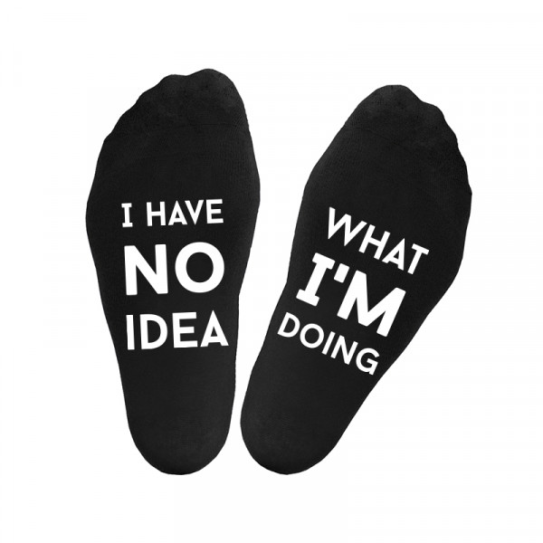 Damensocken mit Sohlenprint "I have no idea what i'm doing" Damensocken mit Sohlenprint "I have no idea what i'm doing"