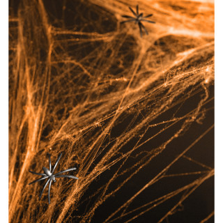 Spinnennetz mit Spinnen, Orange (60g.)