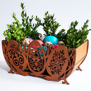 Holzkorb „Buntes Ostern“
