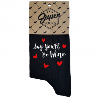 Damensocken „Say you'll be wine“