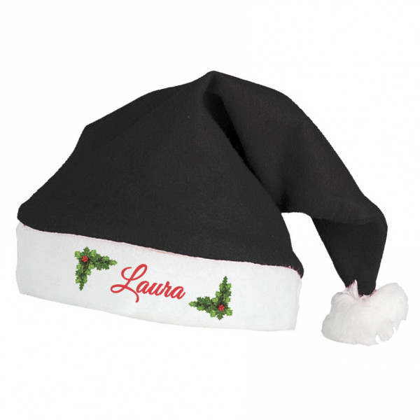 Weihnachtsmütze mit Ihrem Wunschnamen (schwarz) Weihnachtsmütze mit Ihrem Wunschnamen (schwarz)