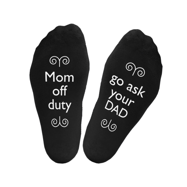 Socken mit Sohlenprint "Mom off duty" Socken mit Sohlenprint "Mom off duty"