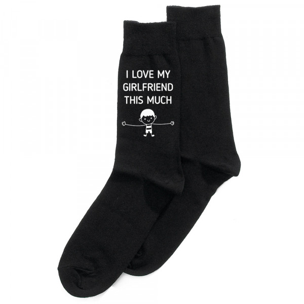Socken "I love my girlfriend this much"