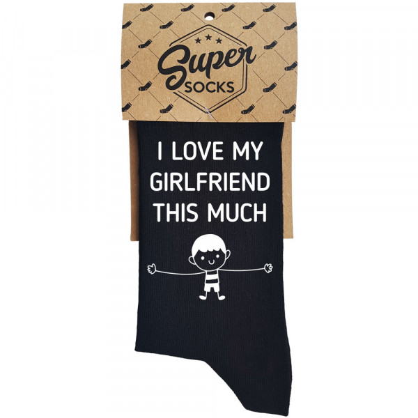 Socken "I love my girlfriend this much"