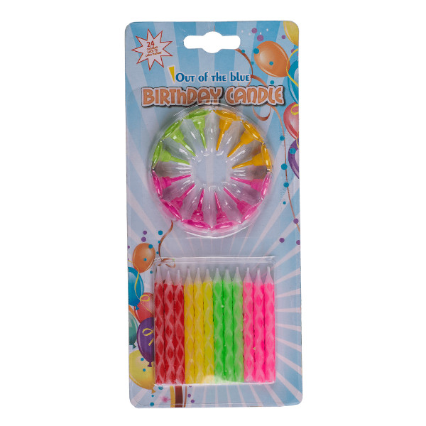 Bunte Tortenkerzen (24 Stk.) Bunte Tortenkerzen (24 Stk.)