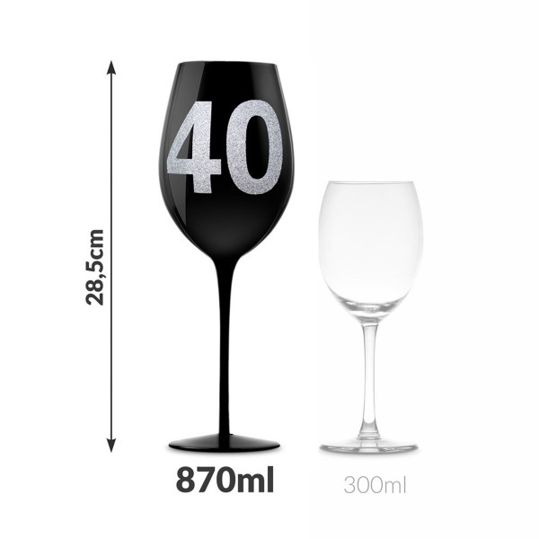 XXL Weinglas mit Nummer 40 (860ml)