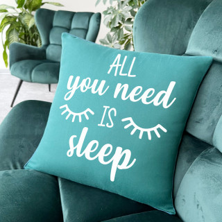 Dekoratives Kopfkissen "All you need is sleep"