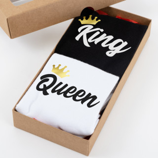 Sockenset für Paare "King & Queen"