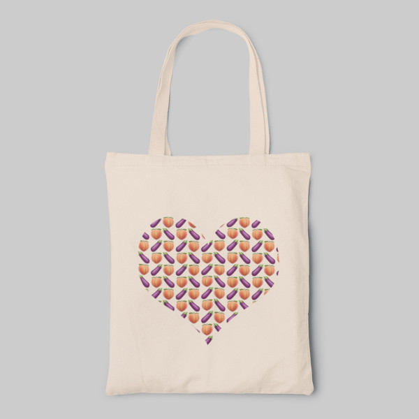 Stofftasche "Eggplant and peach" Stofftasche "Eggplant and peach"