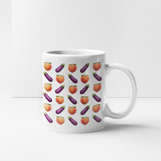 Becher "Eggplant and peach"