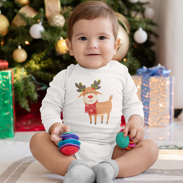 Baby-Strampler "Festliche Rentiere" Baby-Strampler "Festliche Rentiere"