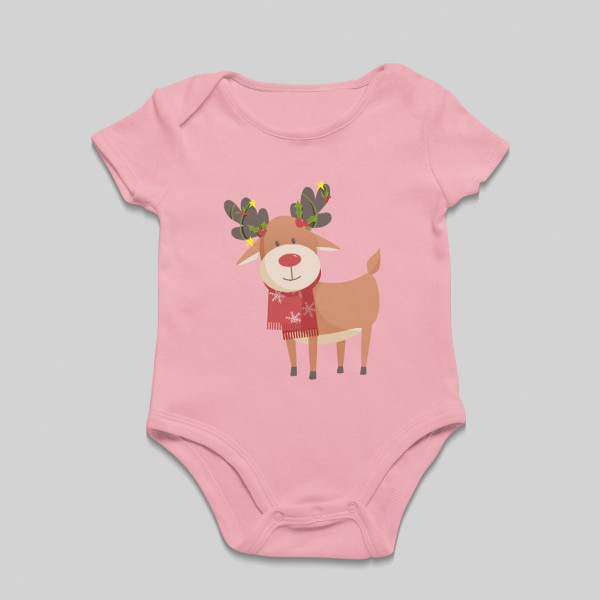 Baby-Strampler "Festliche Rentiere" Baby-Strampler "Festliche Rentiere"