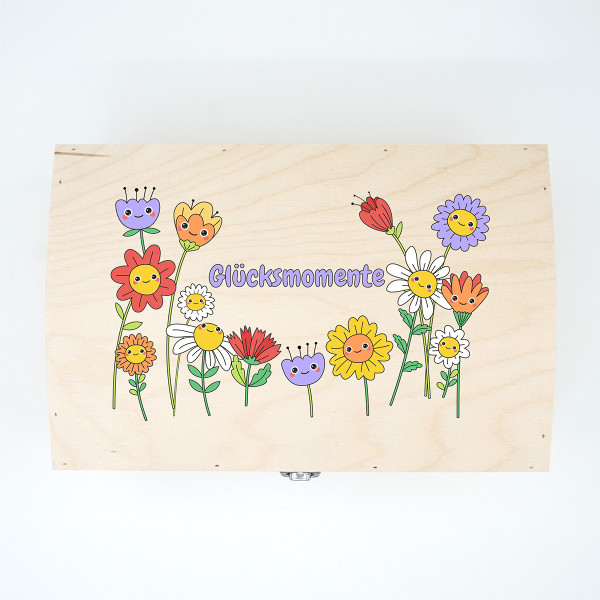 Andenkenbox aus Holz "Glücksmomente" Andenkenbox aus Holz "Glücksmomente"