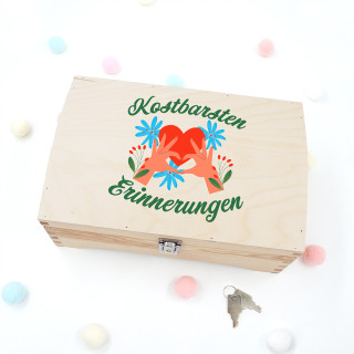 Andenkenbox aus Holz "Kostbarste Erinnerungen"