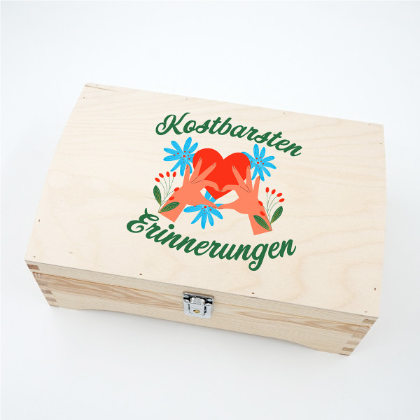 Andenkenbox aus Holz "Kostbarste Erinnerungen" Andenkenbox aus Holz "Kostbarste Erinnerungen"