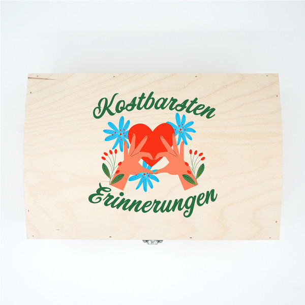 Andenkenbox aus Holz "Kostbarste Erinnerungen" Andenkenbox aus Holz "Kostbarste Erinnerungen"