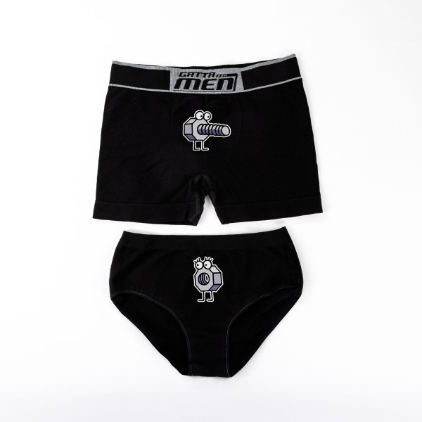 Unterwäsche-Set für Paare "Freche Schrauben"