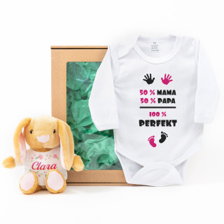 Baby-Geschenkset „100 % perfektes Mädchen“