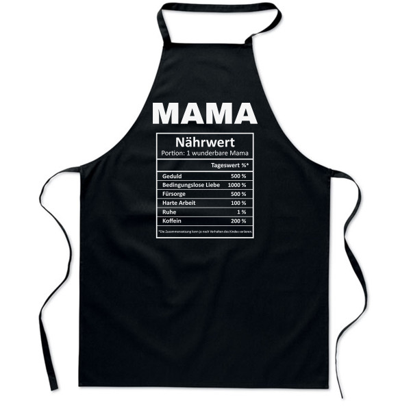 Baumwollschürze "Mamas Inhaltsstoffe"