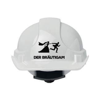Baustellenschutzhelm "Der Bräutigam"