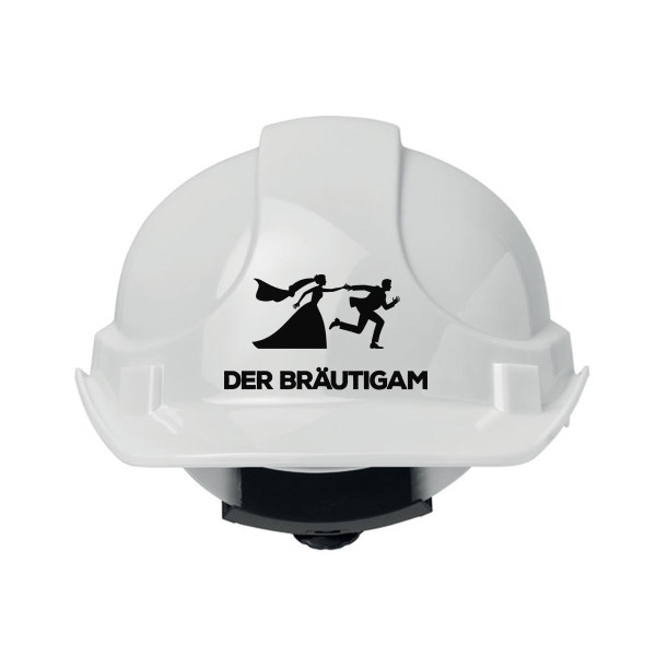 Baustellenschutzhelm "Der Bräutigam"