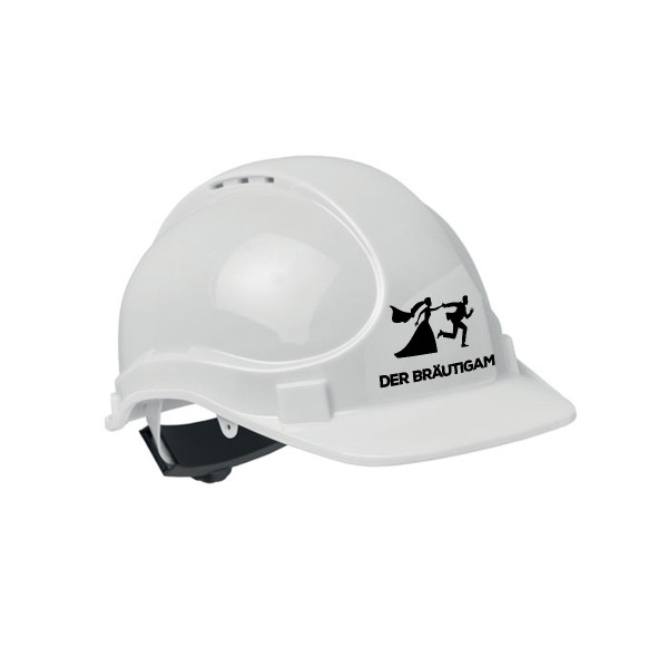 Baustellenschutzhelm "Der Bräutigam"