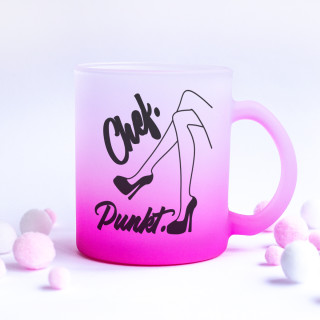 Becher aus Milchglas "Chef. Punkt." Becher aus Milchglas "Chef. Punkt."