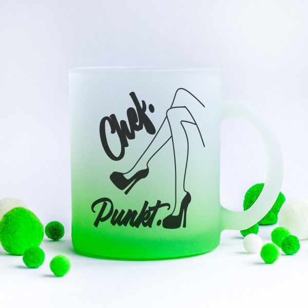 Becher aus Milchglas "Chef. Punkt." Becher aus Milchglas "Chef. Punkt."