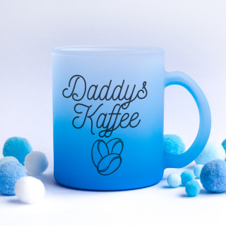 Becher aus Milchglas "Daddys Kaffee"