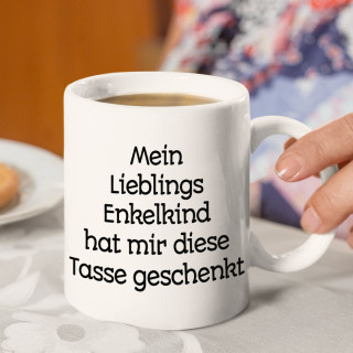 Becher "Bevorzugtes Enkelkind" Becher "Bevorzugtes Enkelkind"