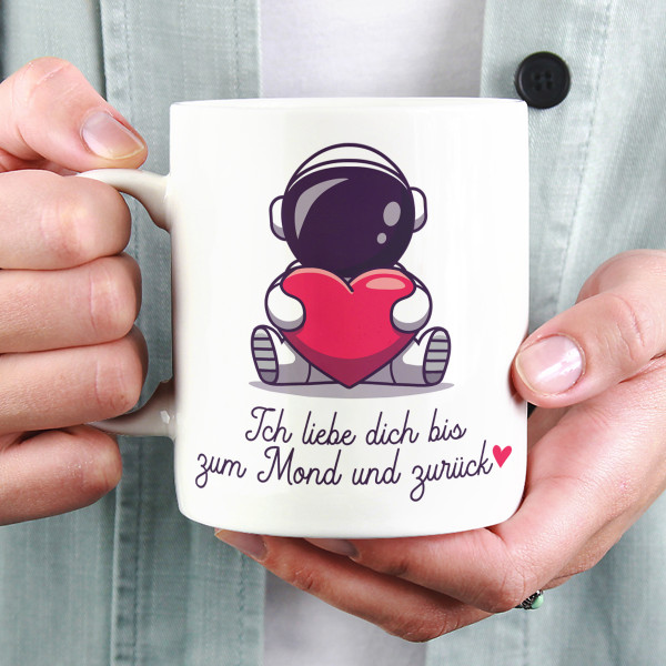 Becher "Bis zum Mond und zurück"